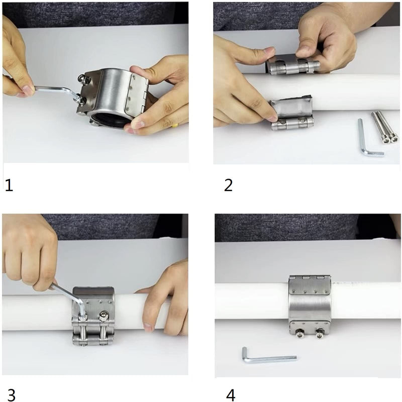 Pipe Repair clamp,Leak Sealer,Emergency Pipe Repair Kit for Plastic and Metal Pipes (56mm-59mm/2 inch) 56mm-59mm/2 inch