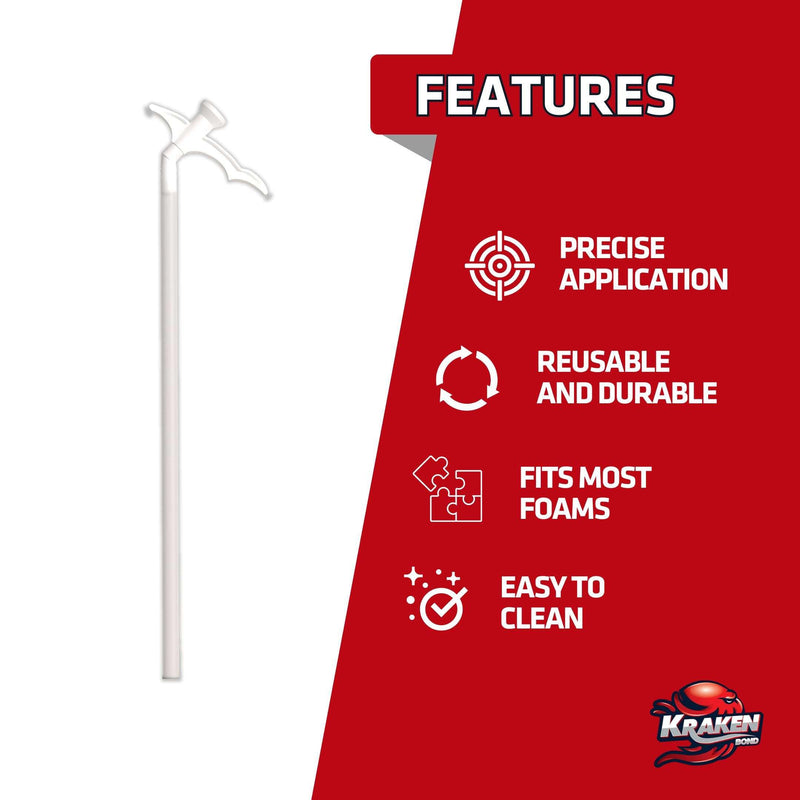 Kraken Bond Insulating Plastic Straw Tubes - Pack of 6 - Gap Filling Nozzle Tips for Polyurethane Insulation Foam 6 Pack