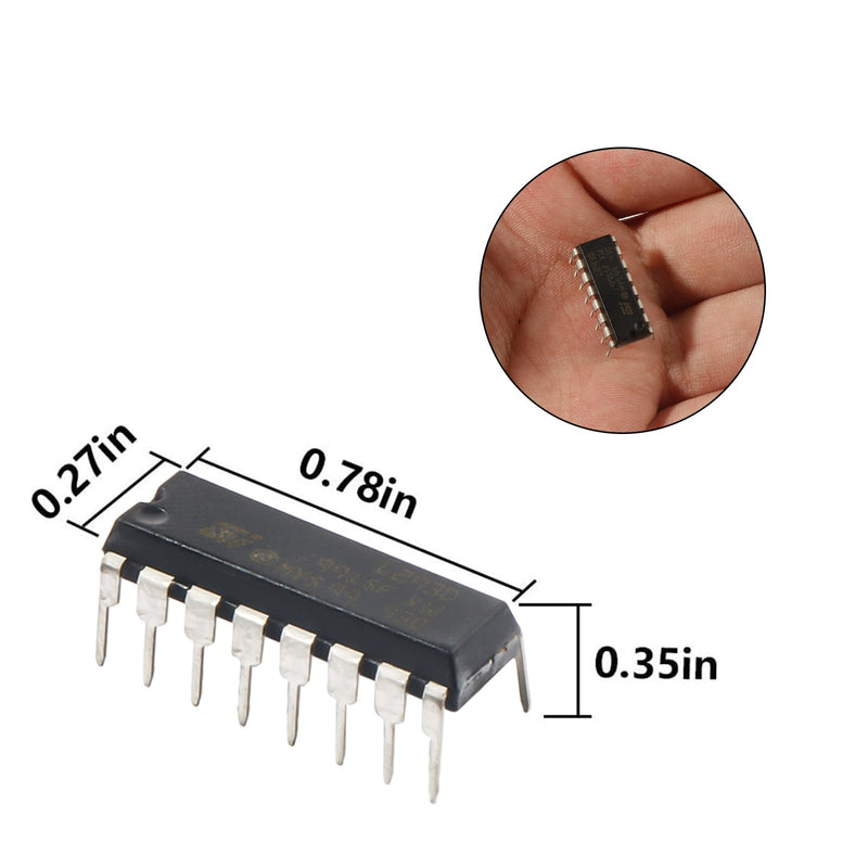 L293 L293D 16-Pin IC Stepper Motor Drivers (10-Pack) – High-Efficiency Motor Controller