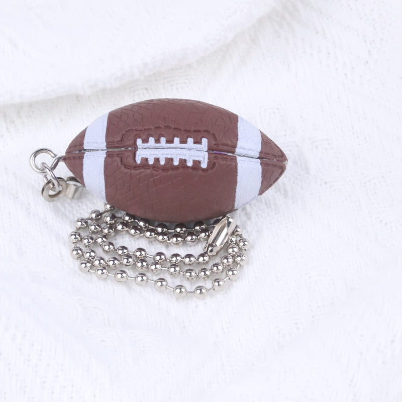 Ceiling Fan Pull Chains,2Pcs Football Decorative Fan String Pulls Charm Extension 14inches,3mm Diameter Beaded Fan Light Pull Chains Extender Ornaments with Connector
