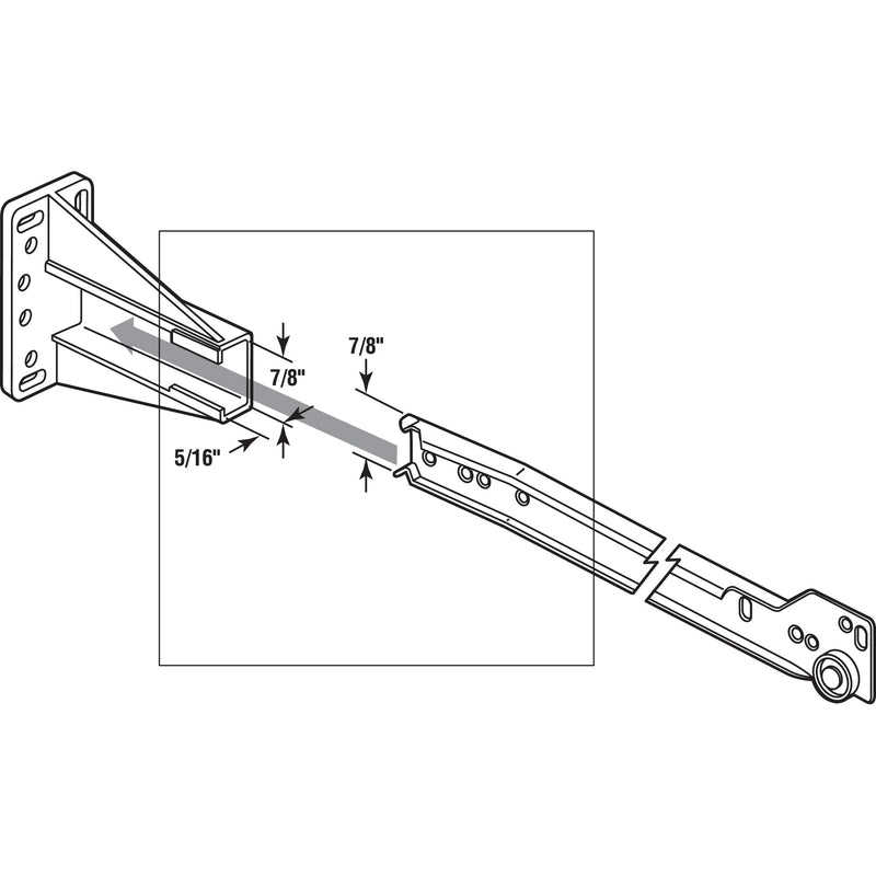 Prime-Line MP7240 Drawer Slide Track Back Brackets (1 Set)