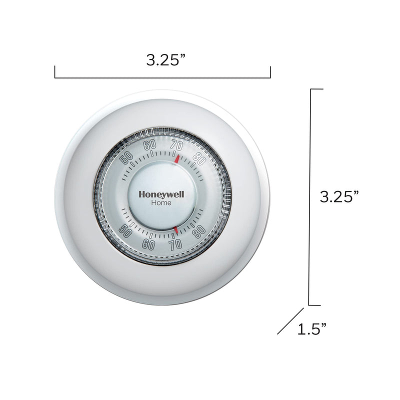 Honeywell Home CT87K1004 The Round Heat Only Manual Thermostat Thermostat Round