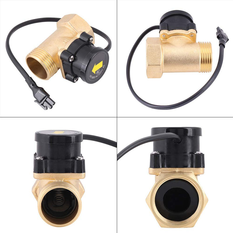 DEWIN Thread Water Flow Sensor Switch, Water Flow Switch Automatic Flow Switch HT-800 G1 Thread 220V Water Pump Flow Sensor Automatic Control Switch
