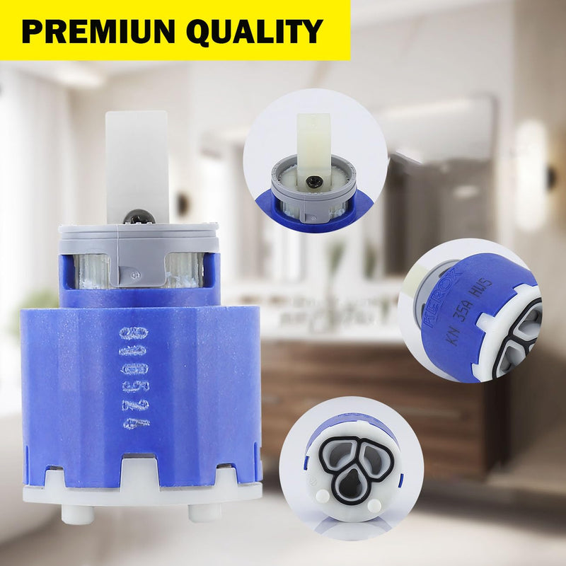 Kerox NKJ35A Single Lever Faucet Cartridge, Replacement Cartridge w/Right Rotation, Repair Kit for Kerox Single Lever Faucet - 35mm