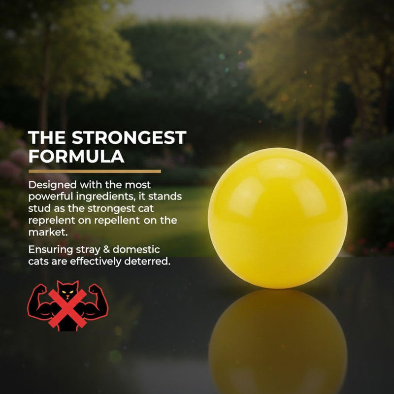 Cat Repellent Balls for Indoor & Outdoor – Natural Essential Oil Citrus & Mint Blend, Strong Aroma Cat Deterrent for Home, Garden & Furniture Protection– Long-Lasting 30–45 Day Pet-Safe Scent,12-Pack