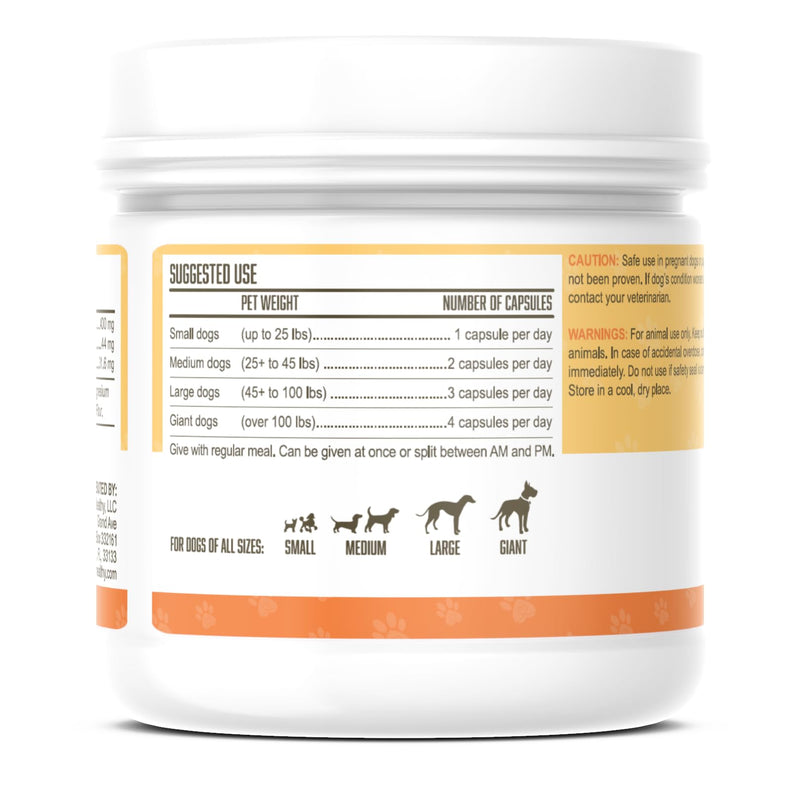 Omega-3 Fish Oil for Dogs by Pawsomely Healthy - High in EPA, DHA - Allergies, Itching, Shedding - Supports Immune System, Skin, Coat, Heart, Joints - 90 Powder Capsules - PawsPlanet Australia