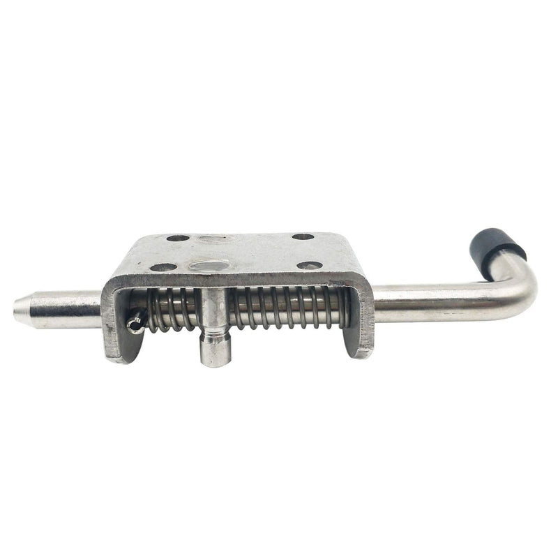 2 Pack Heavy Duty Stainless Steel Spring Loaded Latch Faster Locking Bolt Lock for Door Shed Gate or Tailgate Trailer Garage