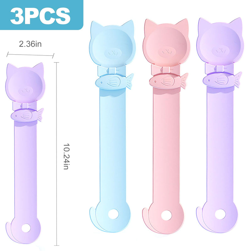 CoguZed 3 Pack Cat Treat Strip Feeder – Squeeze-Activated Multi-Function Tool for Churu, Wet Food & Lickable Treats Durable Plastic for Cats with Dental Issues