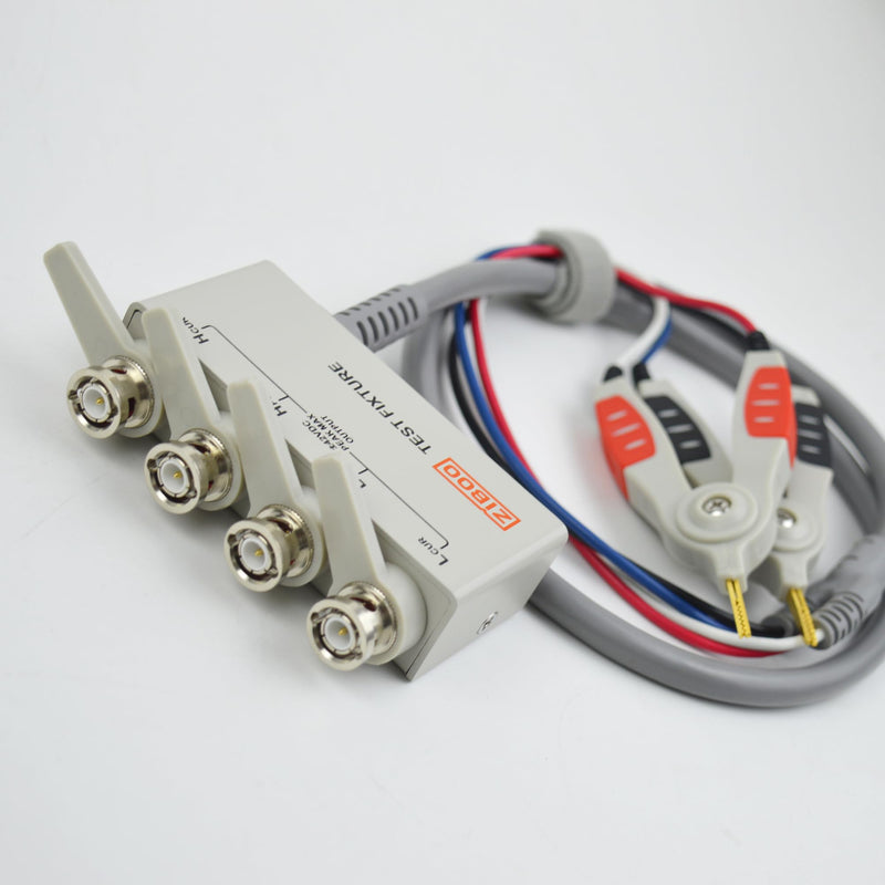 ZIBOO High-Precision LCR-06B 4 Wire Kelvin Clip, Kelvin Clip Test Lead,Four-Terminal Kelvin Test Line with Shielding Box,for use with 4 Terminal-Pair LCR Meters and Impedance Analyzers ZIBOO LCR-06B