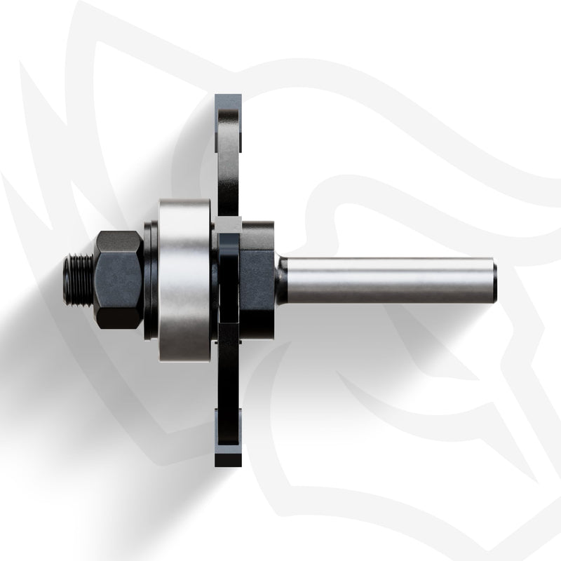 US4 3-Wing Slotting Cutter Router Bit 2" - Professional Carbide Tipped Grooving Bit for Wood Routers 5/32" H - 2" D - 1/4" Shank 4-Wing