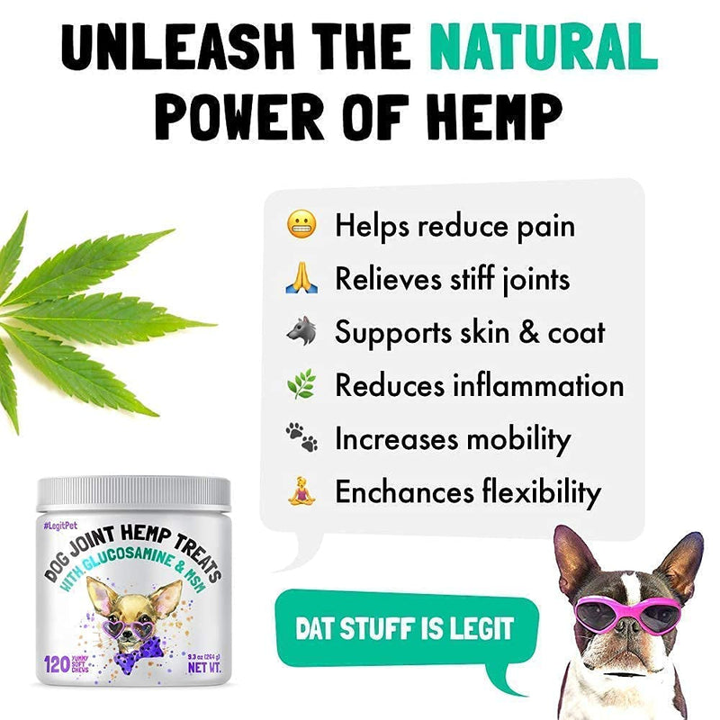 LEGITPET Hemp Hip & Joint Supplement for Dogs 120 Soft Chews and Wild Alaskan Salmon Oil for Dogs & Cats 8 oz and Paw Balm Wax Soother & Moisturizer Cream with Natural Food-Grade Coconut Oil Bundle