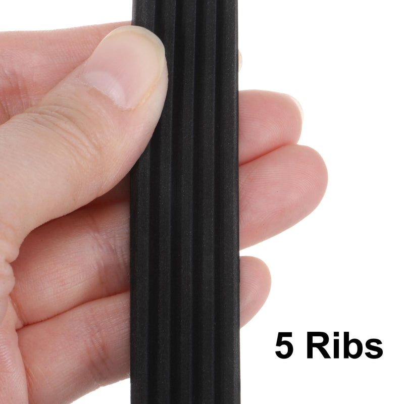 uxcell 5K435/5PK1105 Serpentine Belt 5 Ribs 1105mm Length x 18mm Width x 5mm Thick, EPDM Poly V Belt, Micro V-Ribbed Belt for Vehicle 5PK1105