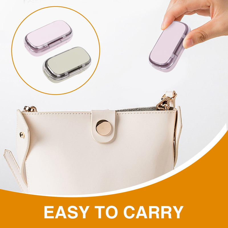 2PCS Portable Pill Cutter Splitter, 1/2 1/3 1/4 Pill Cutter Splitter for Small and Tiny Pills with Storage Box
