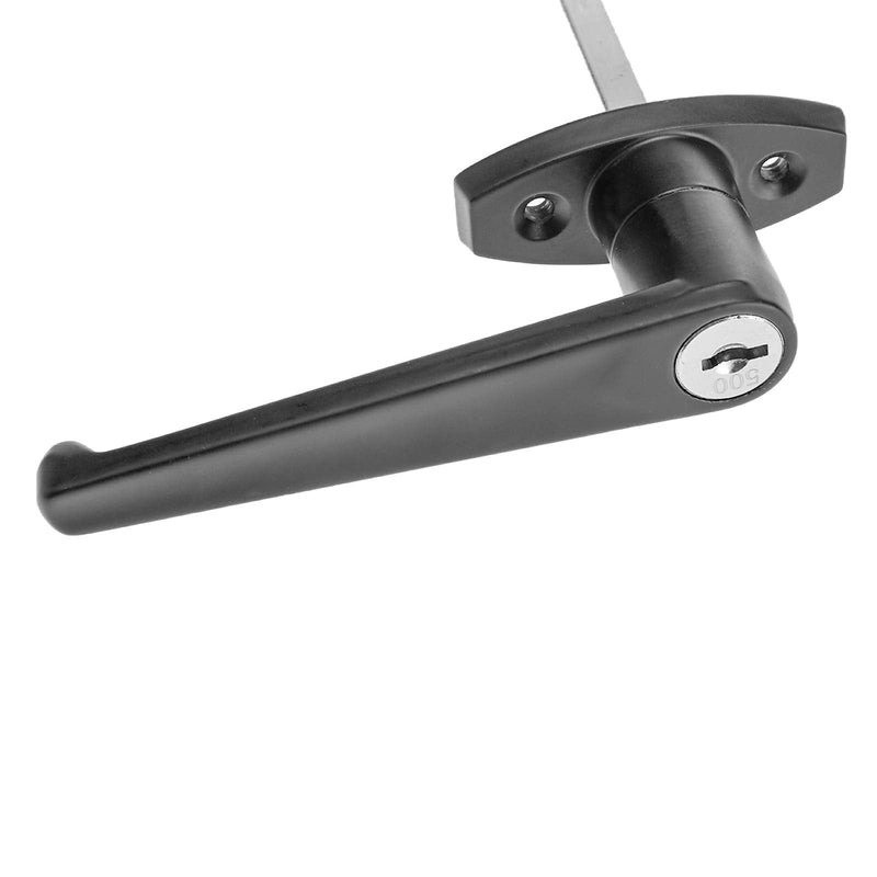Shed Door Latch L-Handle Lock Kit with 2 Keys, 4-1/2" Stem Shed Lock Barn Door Lock Playhouse Lock & Chicken Coop Lock