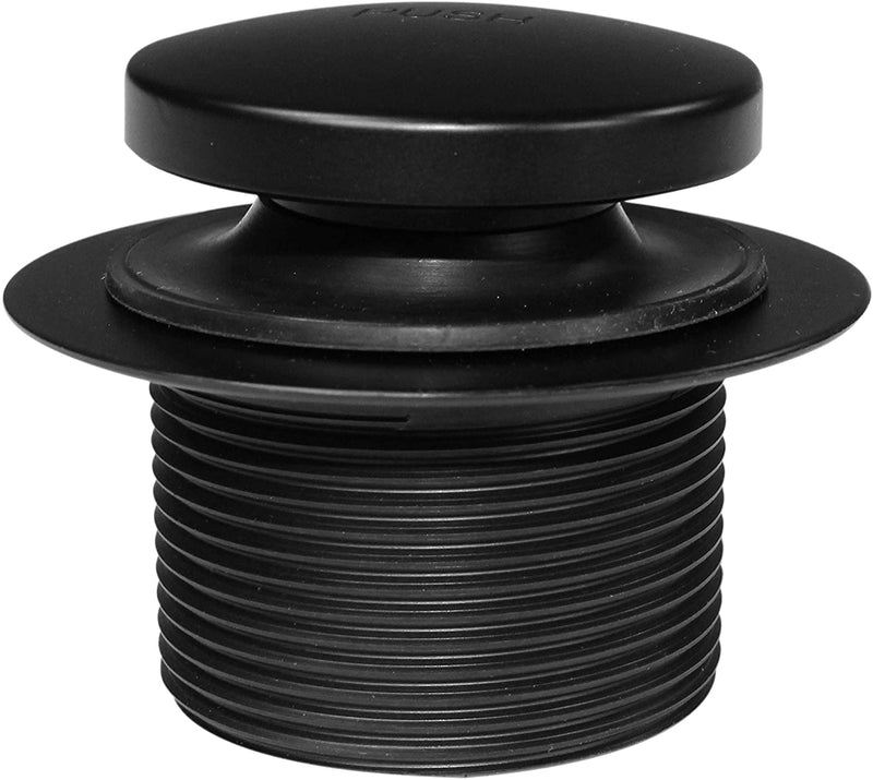 Westbrass A4931-62 1-1/2" x 12" Bath Waste & Overflow Assembly with Tip-Toe Drain Plug and 2-Hole Faceplate - Sch. 40 ABS Pipe, Matte Black