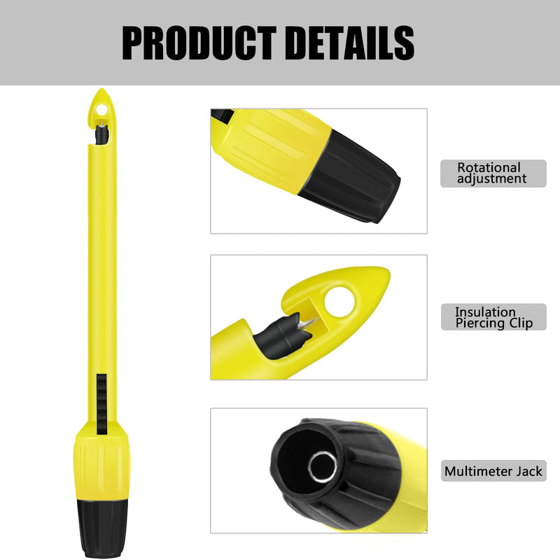 Wire Piercing Probe, Insulation Piercing Clip Tool for Multimeter Voltage Voltmeter Thermometer Testing(4 Pack) 2MM/4MM