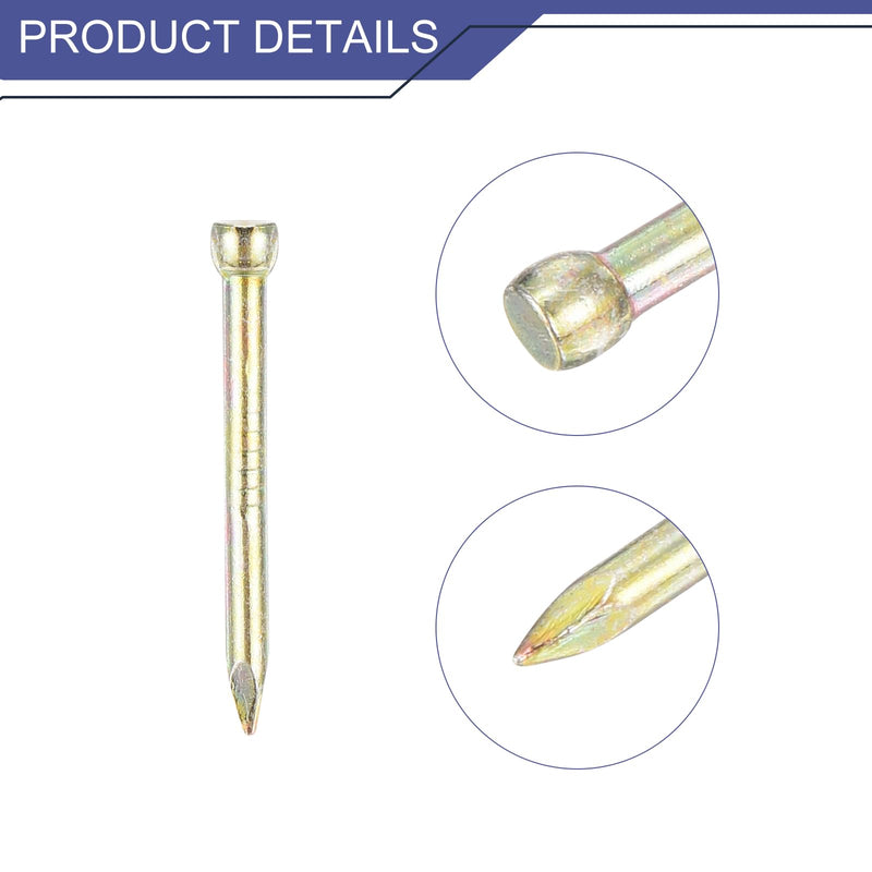 uxcell Finishing Nails Hand-Drive Hardware Carbon Steel Nails 25mm 1-inches 100pcs, Color Zinc