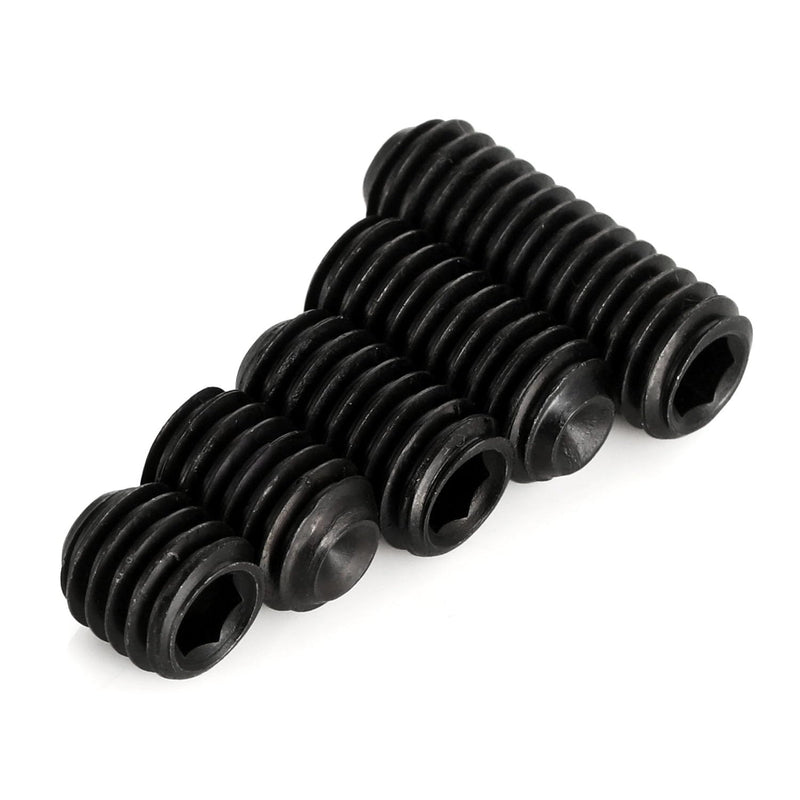 50 PCS #10-32 x 3/8" Set Screws, Internal Hex Head Allen Drive Cup Point Screws with Hex Key Wrench, Black 10.9 Alloy Steel #10-32 x 3/8" Black 10.9 Steel