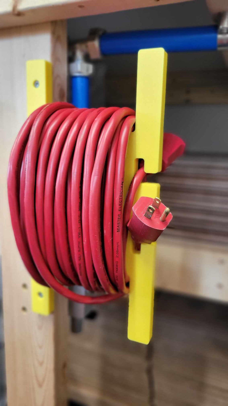 Poly Heavy Duty Extension Cord Storage Reel, Yellow Cord Organizer Wrap-Holds 100 feet (2pk) 2