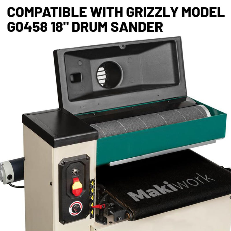 Drum Sander Feed Belt Conveyor - Compatible with Grizzly 18" G0458 Drum Sander, Silicon Carbide, 18" x 44-1/2", 100 Grit