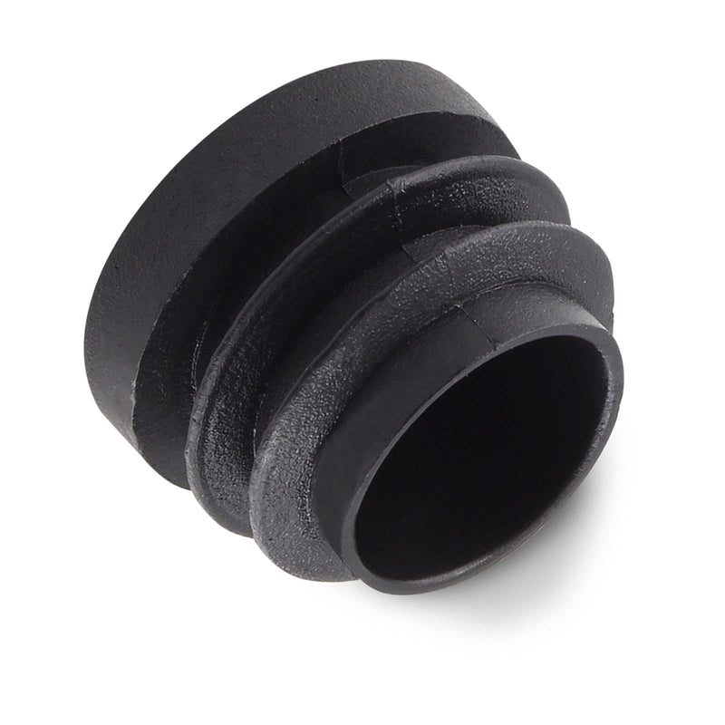Piutouyar 12 Pack 3/4 Inch Round Plastic Plugs, Plastic Round End Caps, Black Round Tubing Plug, Pipe Tubing End Cap for Chair Table Stool Leg 3/4 Inch, 12 Pack