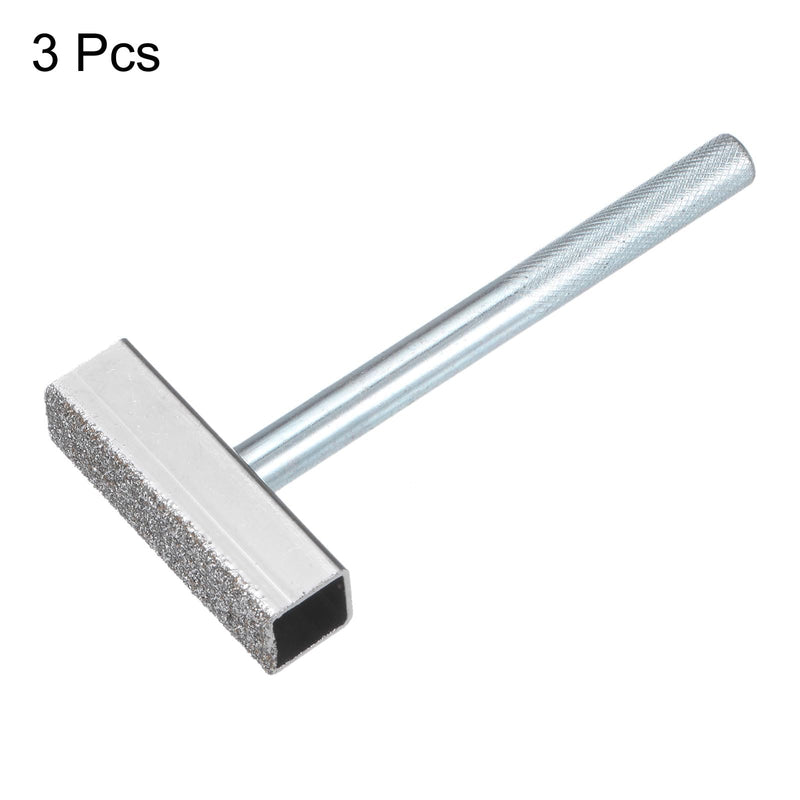 HARFINGTON 3pcs Grinding Wheel Dressers 80 Grit Diamond Grinding Wheel Stone Dressing Tools with Flat Diamond Coated Surface for Grinding Truing Deburring Wheels, Silver