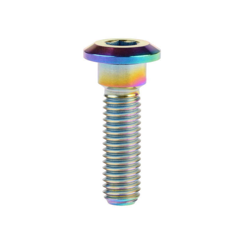 Titanium Ti Motorcycle Brake Rotor Hexagon Socket Bolt Screw M8 x 30 33mm for Kawasaki Pack of 6 (Rainbow, M8x30mm) Rainbow