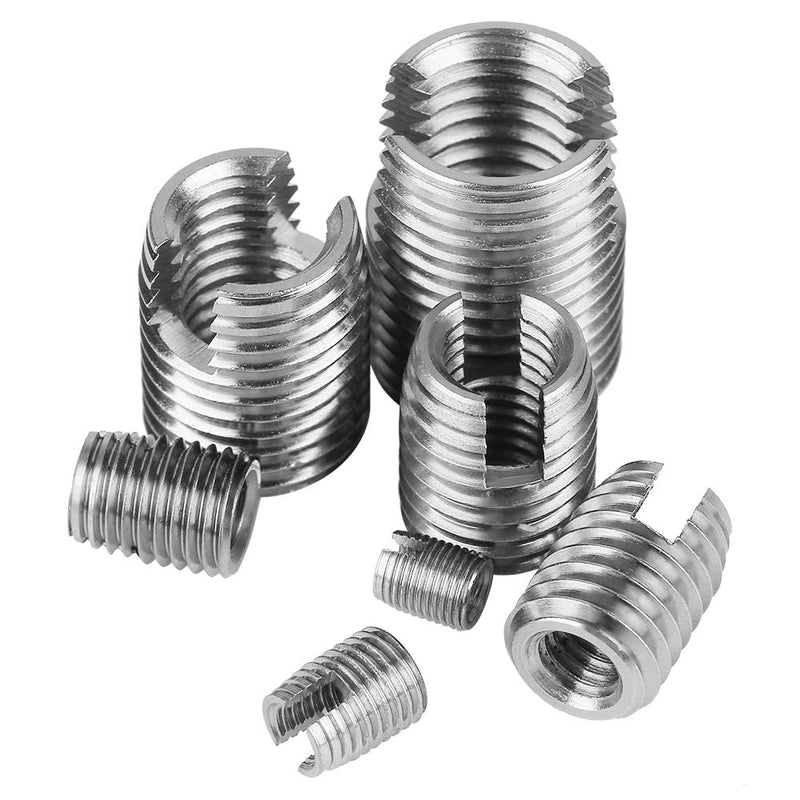 50Pcs Stainless Steel Inner Thread Self Tapping Thread Inserts Set, Thread Reinforce Repair Tool with Storage Case, M3/M4/M5/M6/M8/M10/ - NewNest Australia