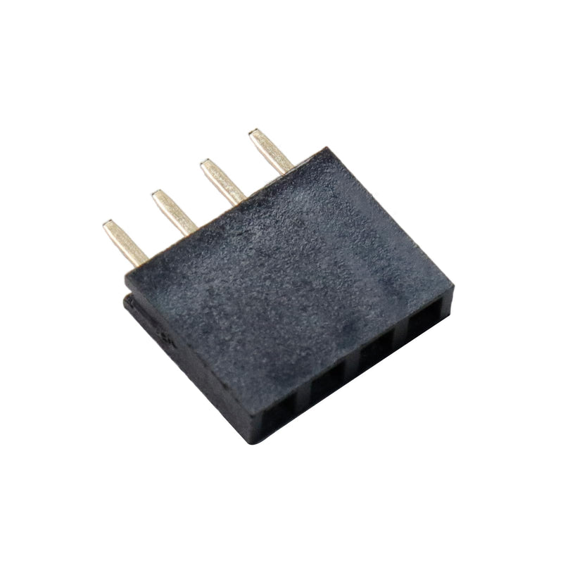 Female PCB Header 4 Way 2.54mm Pitch Connector - 100 pcs 1*4