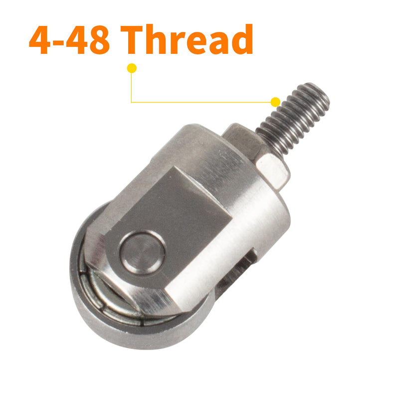 Roller Contact Point for Dial Digital Indicators Depth Gauge 4-48 UNF Thread 10mm Diameter Wheel Metric Dial Contact Point