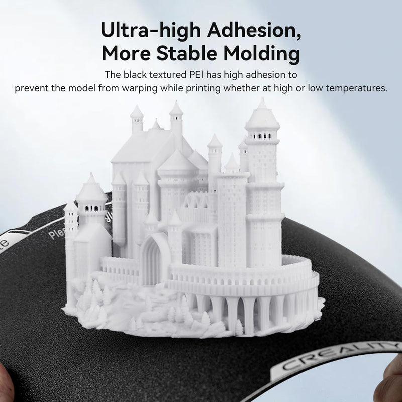 Creality Official K1C Build Plate PEI Sheet with Nozzle Cleaner, 235x235mm Textured Surface Flexible Removable Spring Steel Platform for Ender 3S1/3S1 Pro/3V2 Neo/3V3 SE/KE K1(No Magnetic Base) 235*235mm K1C B