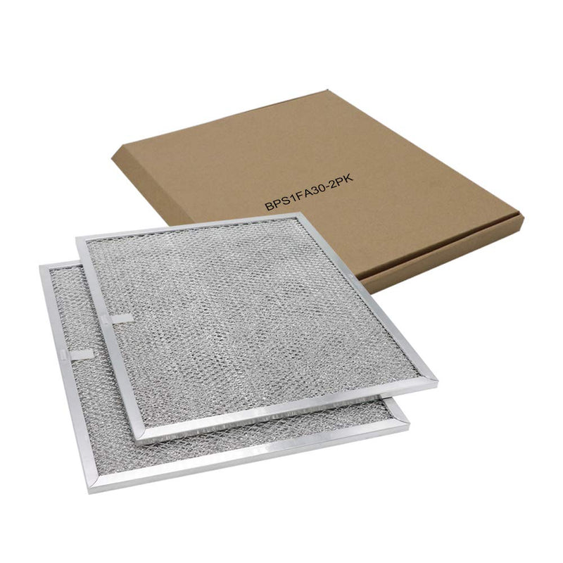 AMI PARTS BPS1FA30 Aluminum Filter (2pcs) Compatible With B-roan Range Hood-11-3/4" X 14-1/4" X 3/8" 2 Count (Pack of 1) Silver