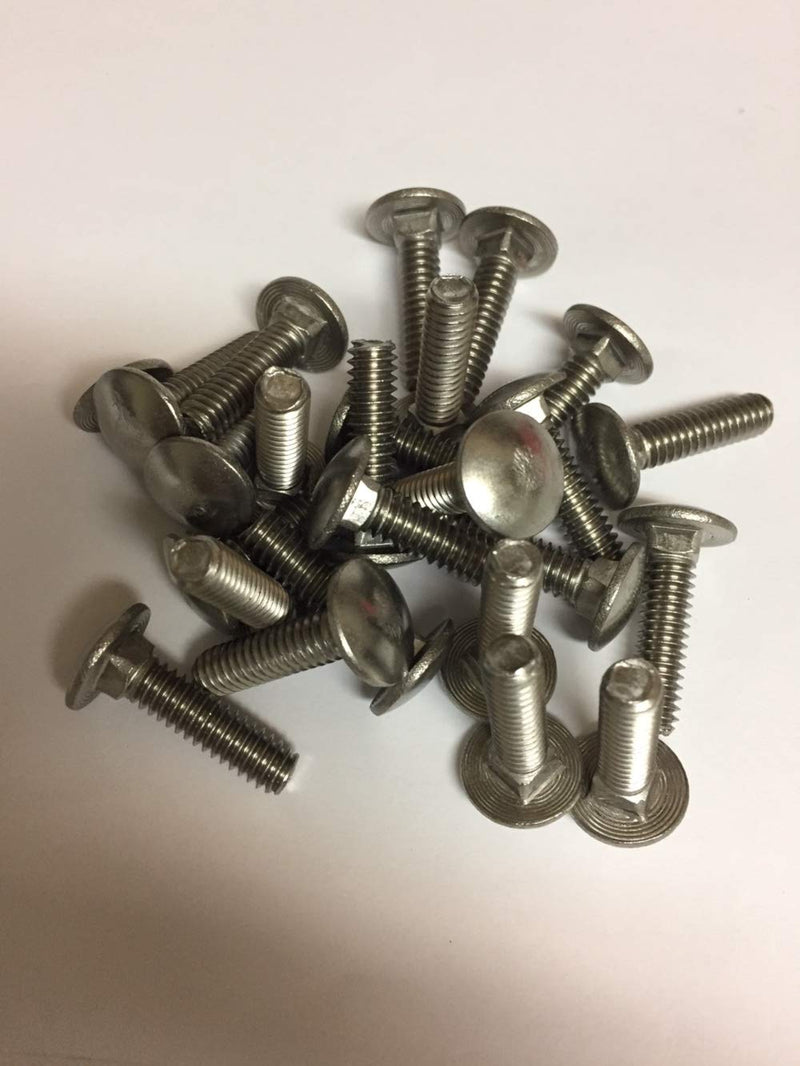 10-Pack 1/4-20 x 3 1/2 Carriage Bolt 18 8 Stainless Steel Fully Threaded BC-1456C188 5 1/4-20 x 3-1/2