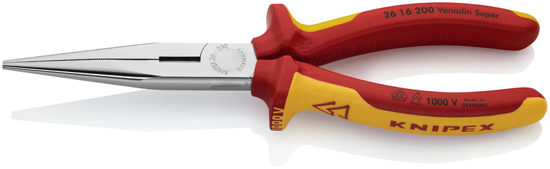 KNIPEX Long Nose Pliers w/Cut-1000V Insulated