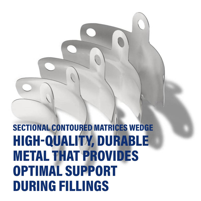 50PCS M4 Decidious Metal Sectional Matrix Band, Dental Sectional Contoured Matrices Matrix Bands, Metal Matrices, 6.5mm, Extra Large 6.5mm Extra L