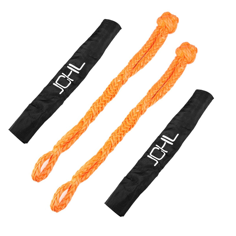 Soft Shackle Synthetic Road Recovery Rope 1/2' X 23 Inch 56000LBS Breaking Strength Tow Shackles for Sailing SUV Off Road Towing ATV Recovery 2 Pack