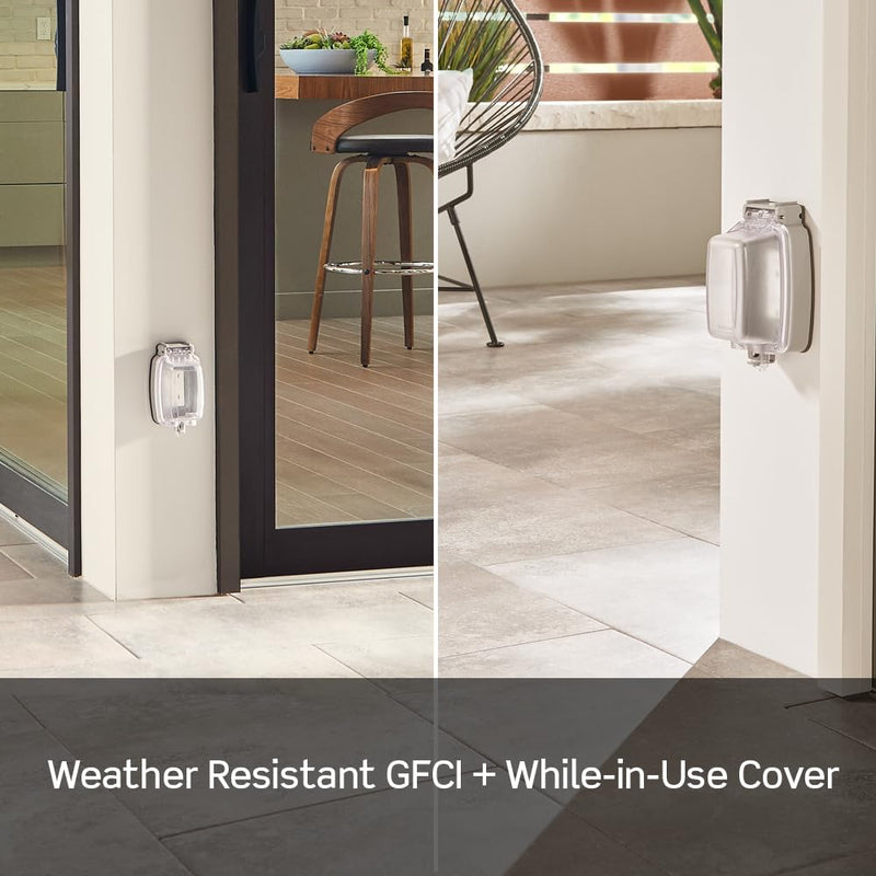 Leviton GFCI Weather-Resistant Outlet, 20 Amp, Self Test, Non Tamper-Resistant with LED Indicator Light, Outdoor Locations, GFWR2-E, Black 1