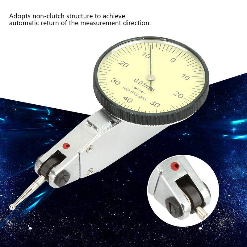 Dial Test Indicator, Lever Test Indicator Aluminum Dial Gauge Meter Tool for Precise Measurement