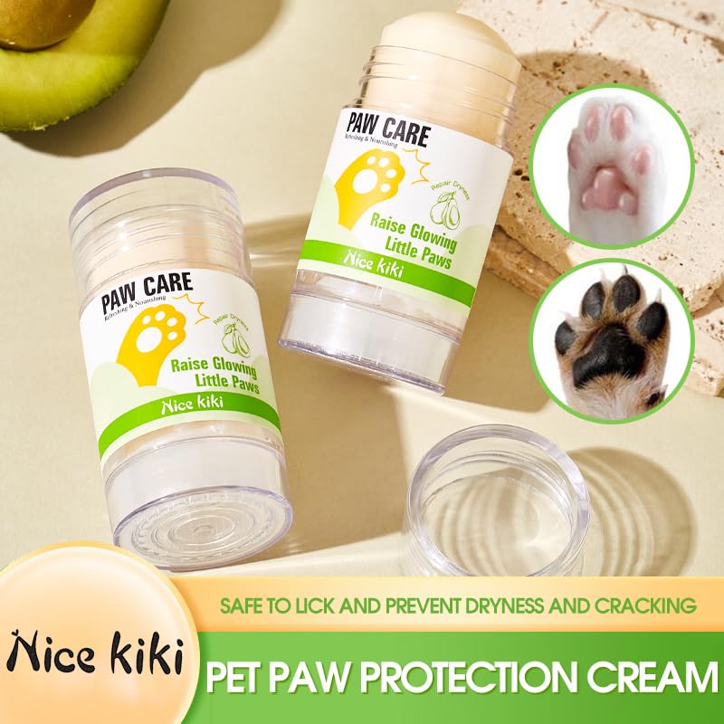 Dog Paw Balm Stick for Dogs & Cats - Soothing Paw & Nose Balm with Shea Butter & Coconut Oil, Easy Application Stick for Cracked Paws, Dry Nose, All Seasons Protection-40g (1P) 1P