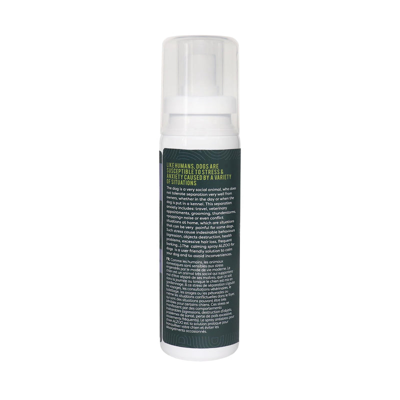 ALZOO Calming Spray for Dogs, Helps to Relieve Stress from Separation Anxiety, Travel, Vet Visits, Fireworks, etc., 100% Plant-Based Active Ingredients, 3.4 Fl. Oz Spray Bottle