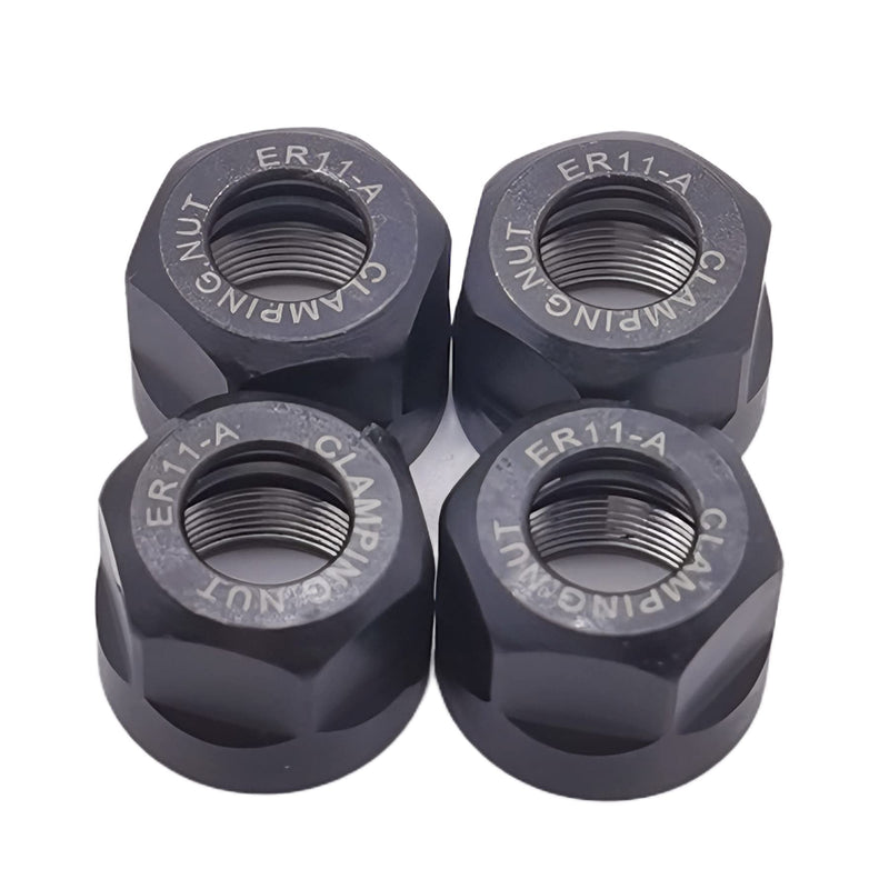 4pcs ER11-A Collet Clamping Nuts Holes for CNC Milling Chuck Holder Lathe