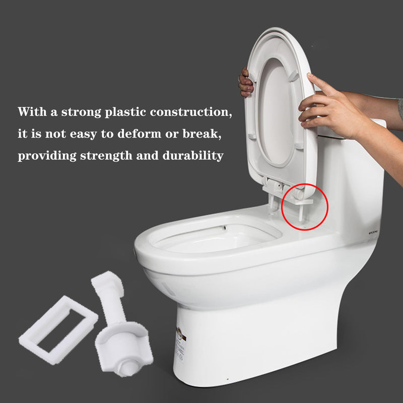 Etfbuy 5Pairs Rectangular Seat Hinge Bolt Screws Plastic Fixing Hinge with Nut and Washer Split Toilet Replacement Parts