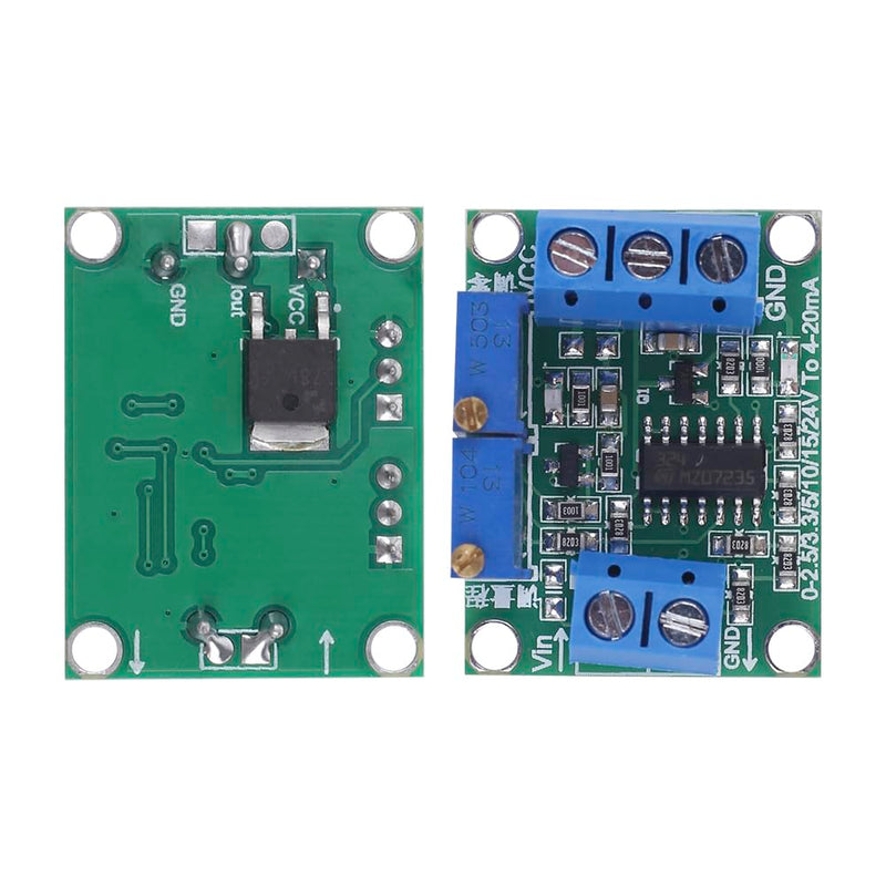 Voltage to Current Module, 0-5V to 4-20mA Voltage Transmitter Non-Isolated DC7-30V Signal Generator Moudle