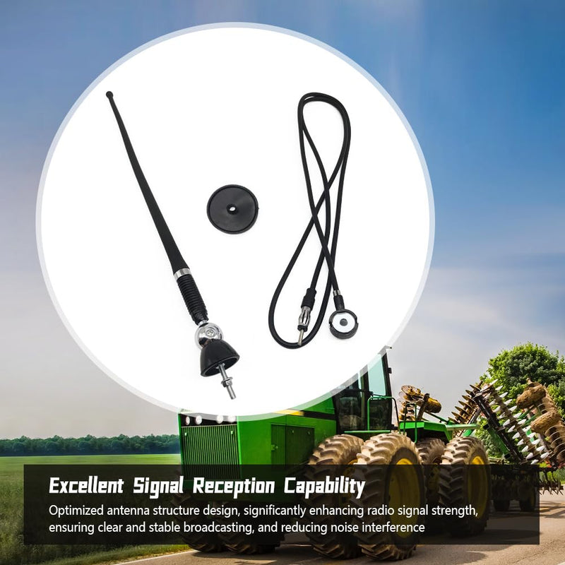 Rubber Radio Antenna RMA60, Compatible with John Deere Kubota Tractor | Flexible Antenna Fit for Massey Ferguson Yanmar All Models