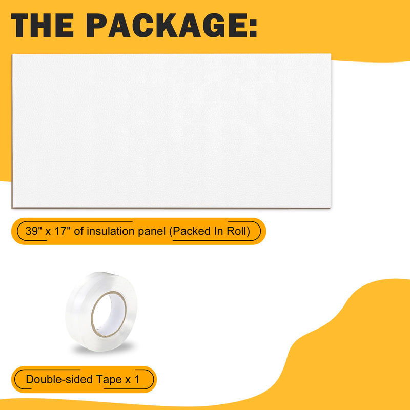 LBG Products Window Air Conditioner Side Panels,Full Surround AC Foam Panel for Indoor Window AC Units,Summer and Winter Window Seal Cover (White) White