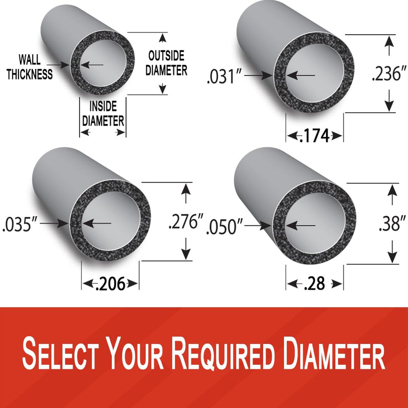 Trim-Lok Hollow Tubing, Auto Fender Gap Seal, Bicycle Cable and Brake Hose Cover, Steel Wire Protector and Conduit, Home Duct O-Ring Replacement - .276” Outside DIA, 206” Inside DIA, 25’ Length 25 Feet