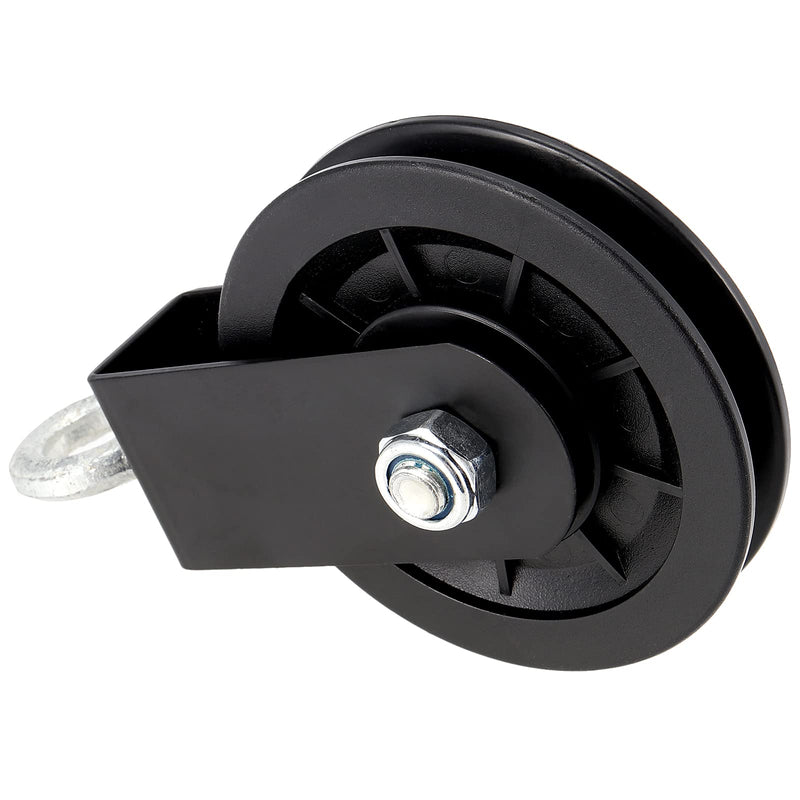 MAAIGU 2 PCS 3.54 in/90 mm Cable Pulley Wheel, 360 Degree Silent Detachable Rotation Traction Wheel, Heavy Duty Mute Swivel Fitness Pulley Wheel for DIY Gym Pulley System, Equipment Replacement, Hoist