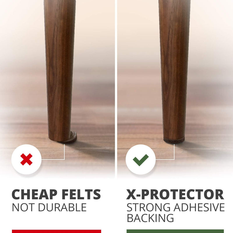 Felt Furniture Pads X-PROTECTOR - 10 Pack Premium 8”x6” Heavy Duty 1/5” Felt Sheets! Cut Furniture Felt Pads for Furniture Feet You Need – Best Furniture Pads for Hardwood Floors! Brown 10 PCS 8x6", Brown