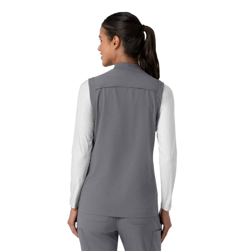 Carhartt Scrubs for Women Force Cross-Flex Lightweight Vest X-Small Pewter