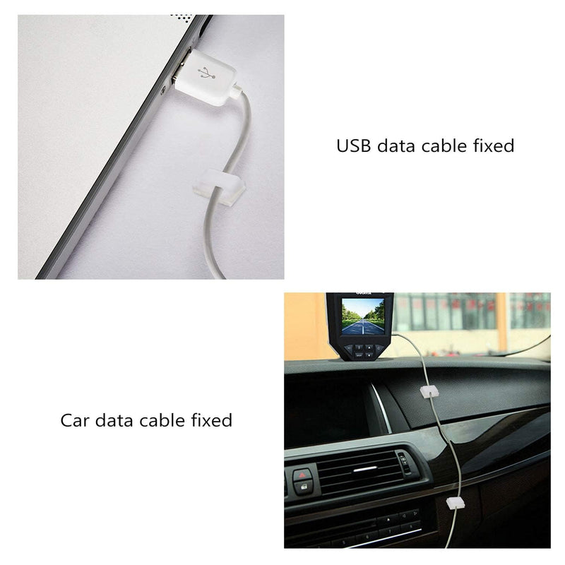 80 PCS Light Strip Mounting Clips White Self Adhesive Led Light Fasteners Mounting Holder Cable Clamp Organizer for 10mm Light Strip (10 mm) 10 mm
